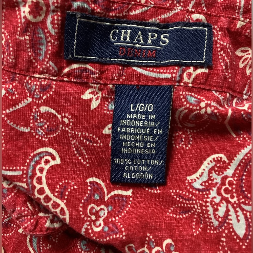 Chaps Button Down Ladies Top - Picture 5 of 5